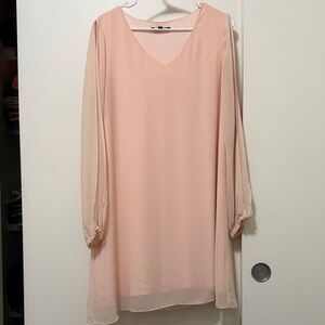 Elegant Blush Chiffon Dress